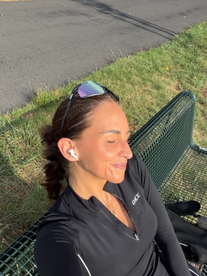 Johanna entspannt nach dem Training